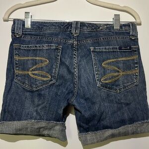 Sevens Seven7 denim shorts size 27 womens cuff role mid rise